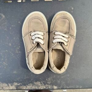 Sperry Ollie Jr Kids Toddler 9M Hook Loop Canvas Sneakers Brown Shoes